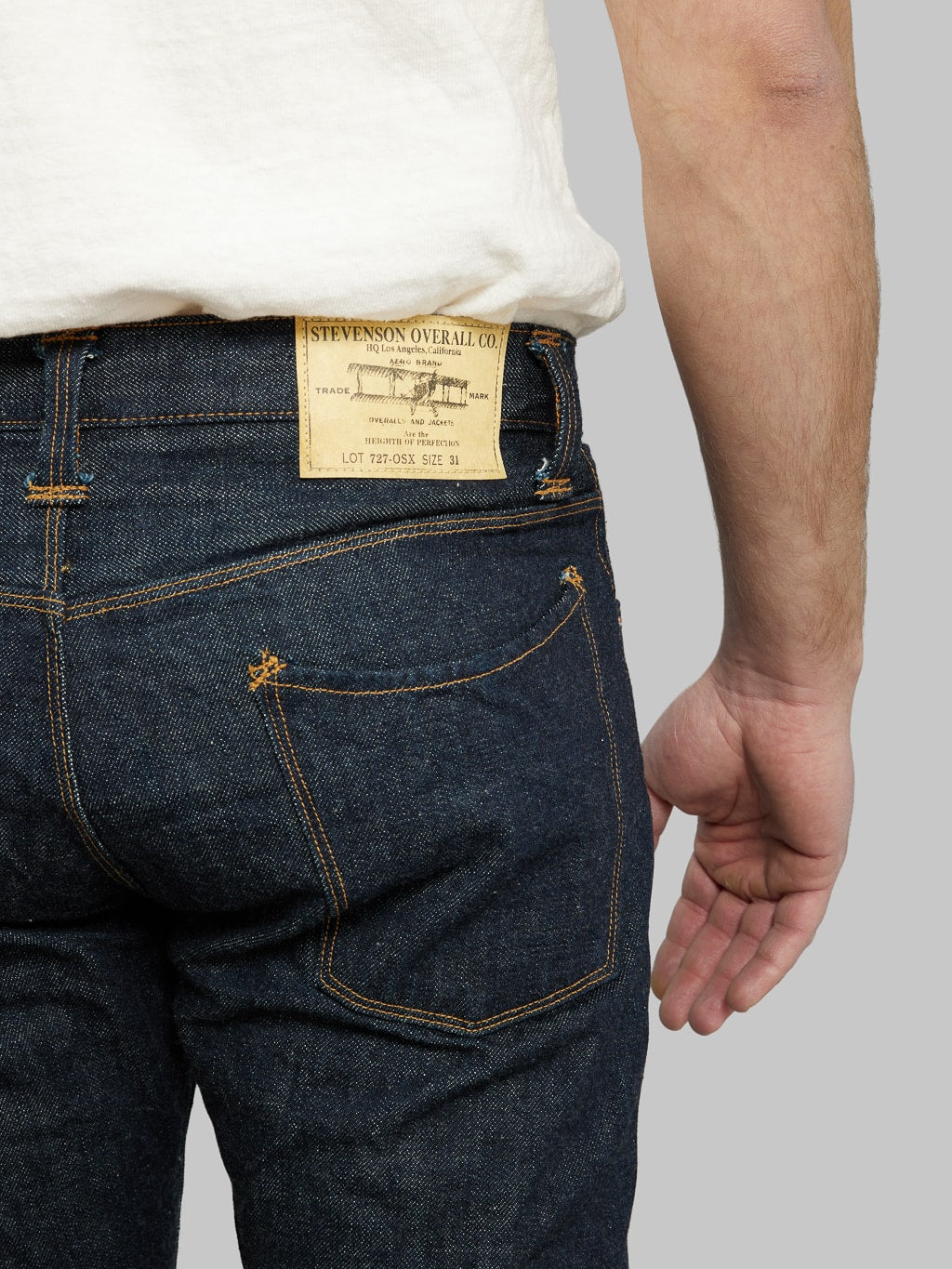 Stevenson Overall La Jolla 727 Slim Tapered Jeans  back pocket details