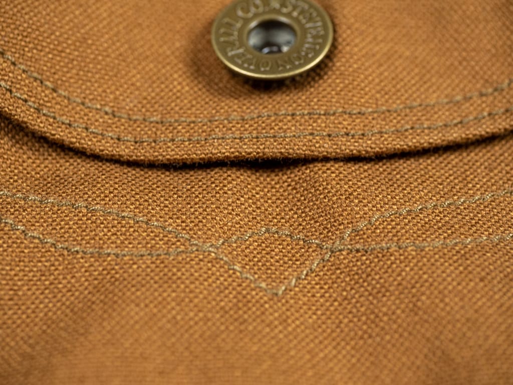 Stevenson Overall Stockman SM1 Jacket Brown decorative stitching