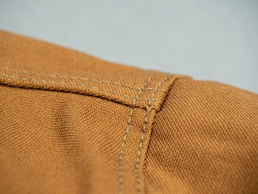 Stevenson Overall Stockman SM1 Jacket Brown stitching detail