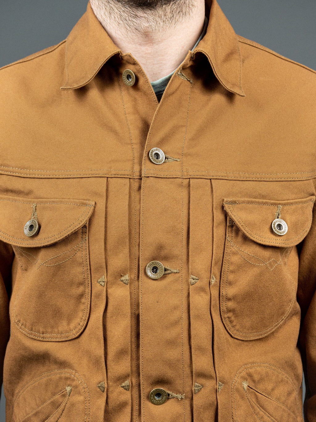 Stevenson Overall Stockman SM1 Jacket Brown western style pockets