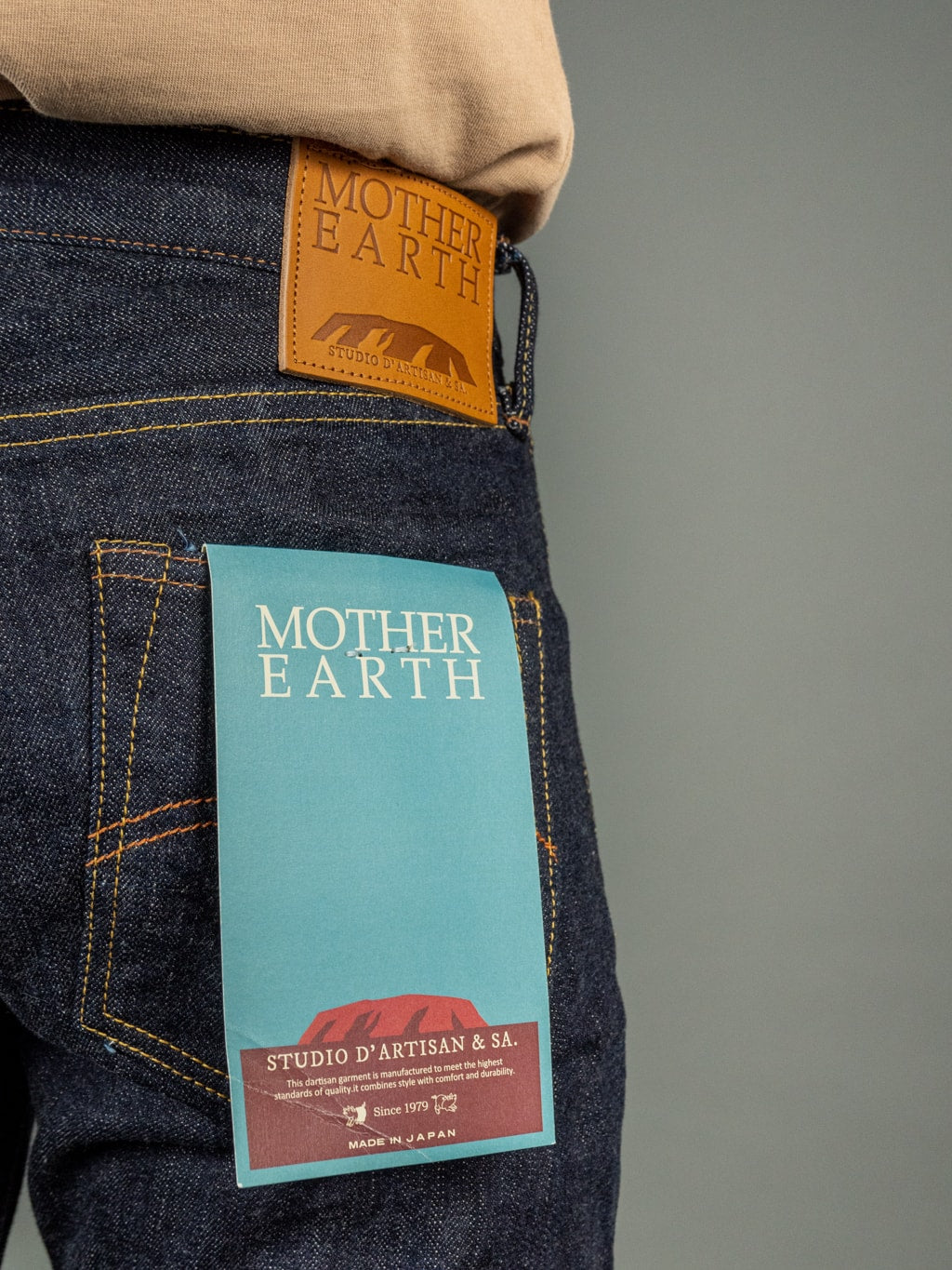 Studio D'Artisan D1829 Mother Earth 14oz Relaxed Tapered Denim Jeans