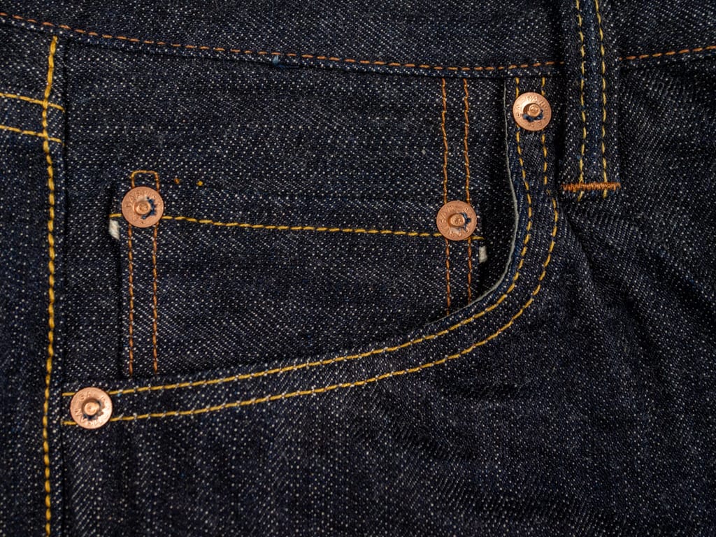 Studio D'Artisan Mother Earth 14oz Jeans Coin Pocket Detail