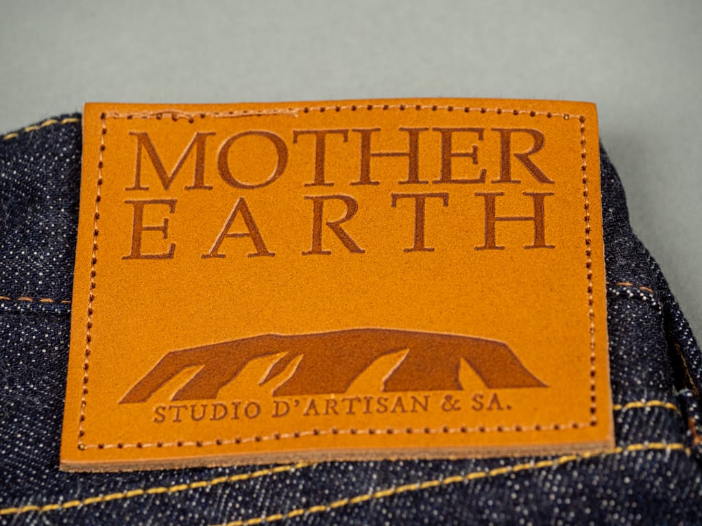 Studio D'Artisan Mother Earth 14oz Jeans Leather Patch