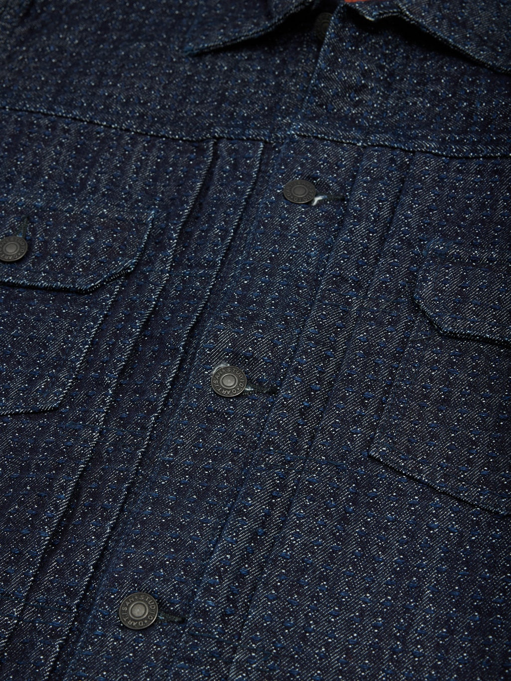 Studio D Artisan Sashiko Denim Type II Indigo Jacket buttons