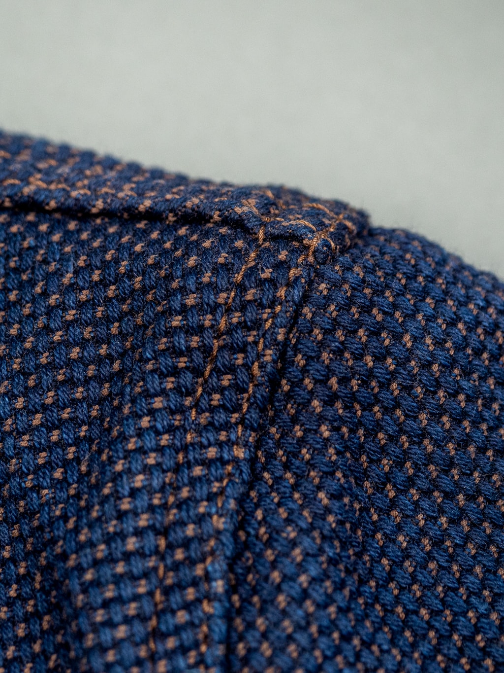 Studio Dartisan indigo kakishibu sashiko selvedge jacket seams