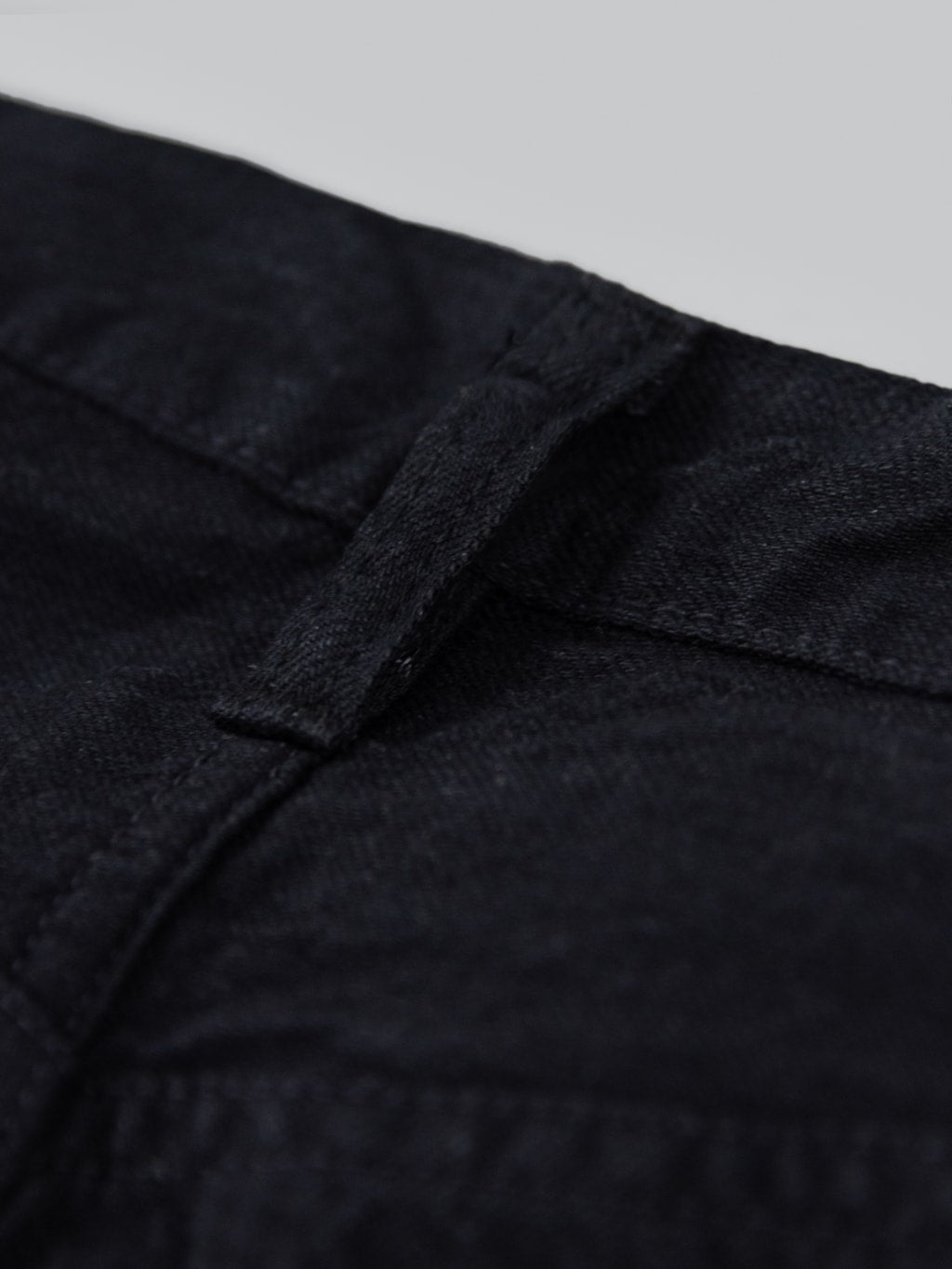 Sugar Cane Type III 13oz Black Denim Slim Jeans belt loop