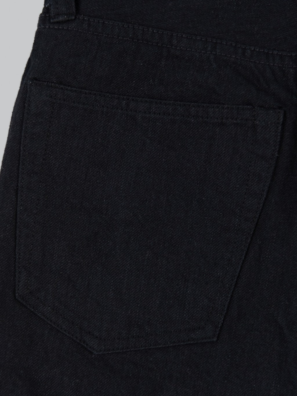 Sugar Cane Type III 13oz Black Denim Slim Jeans fabric closeup