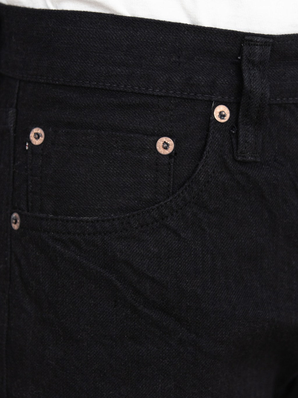 Sugar Cane Type III 13oz Black Denim Slim Jeans coin pocket