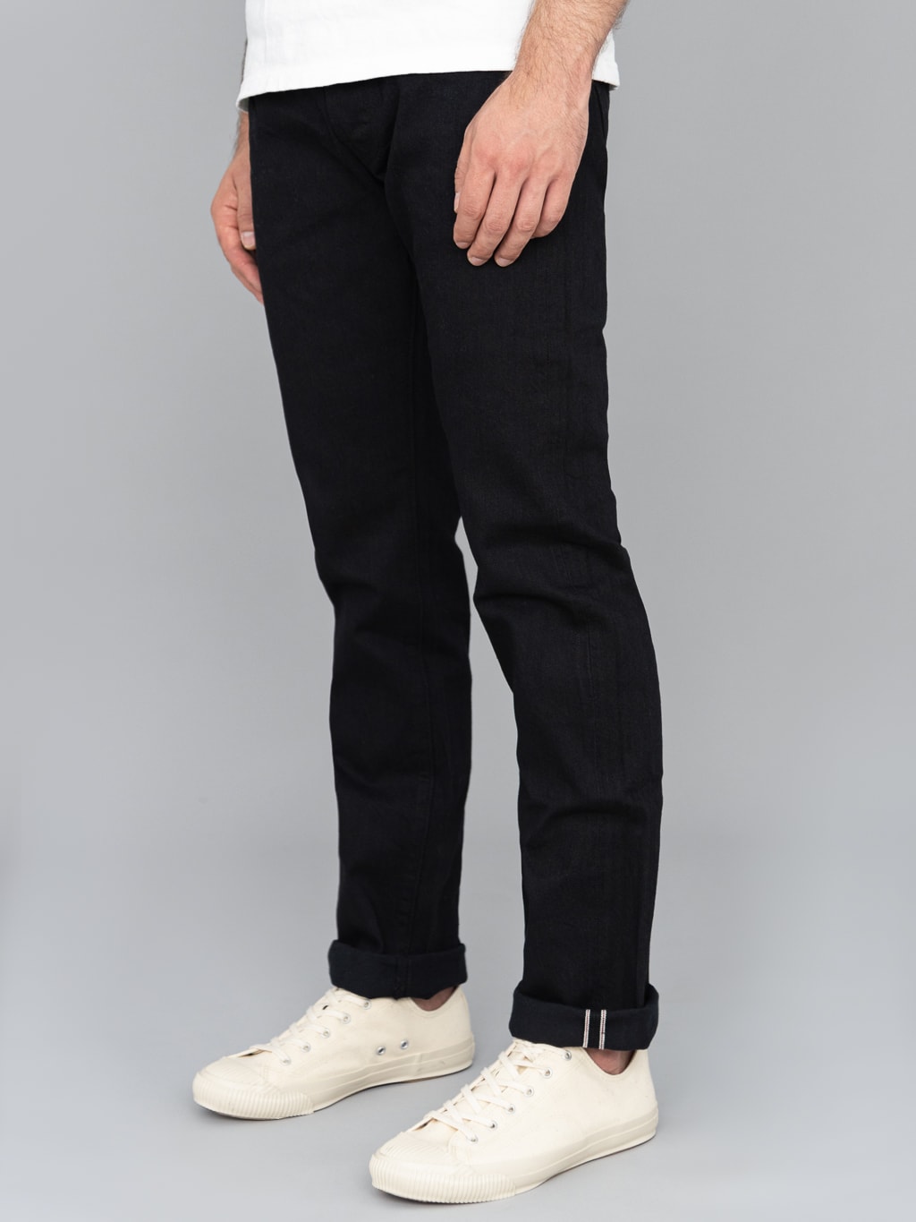 Sugar Cane Type III 13oz Black Denim Slim Jeans selvedge side fit