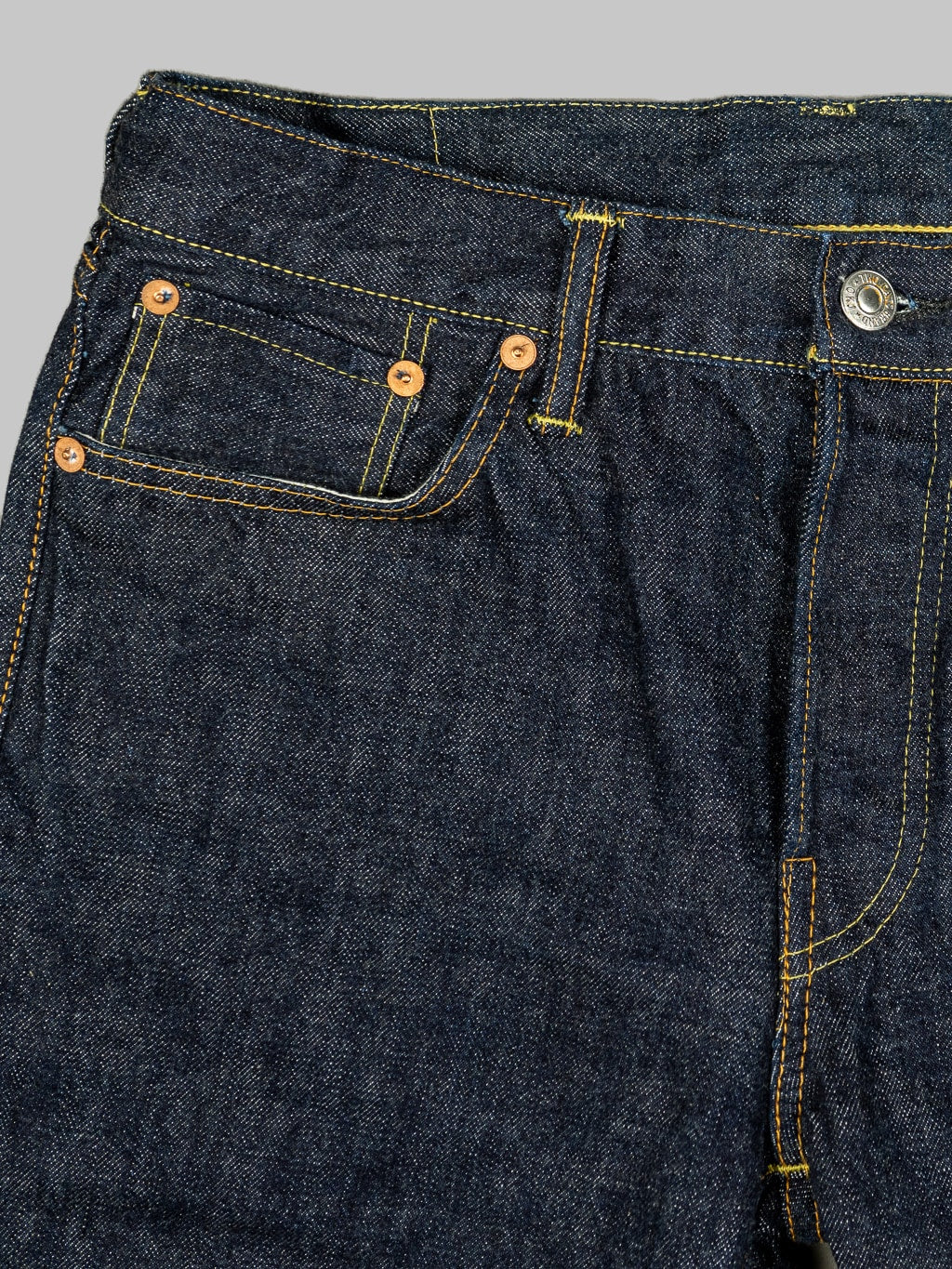 tcb jeans slim 50s selvedge japanese denim front pocket detail