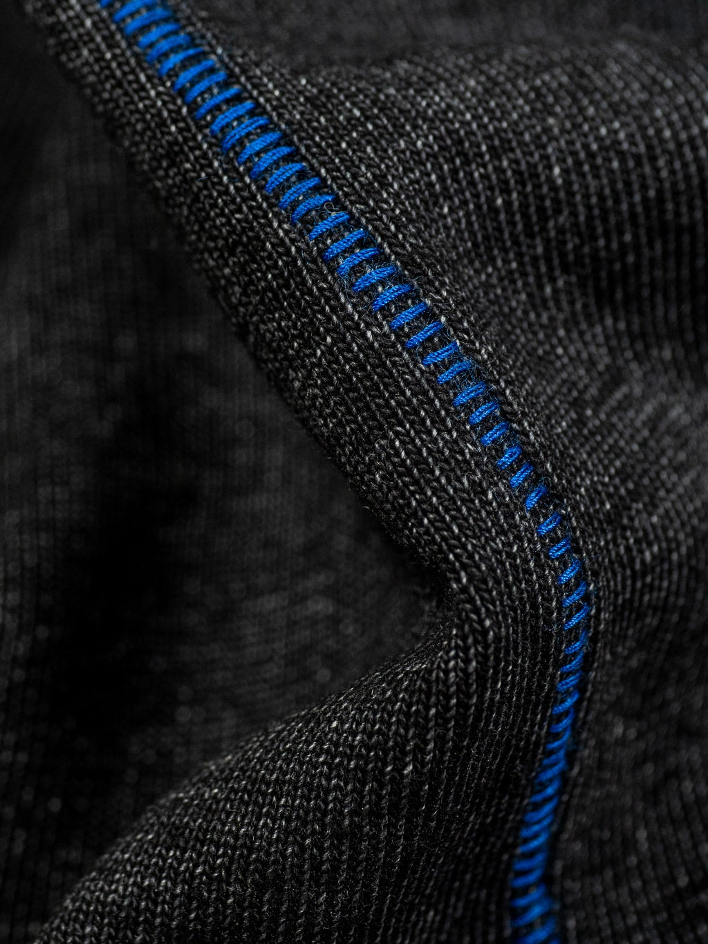 Tanuki Gyoten Heavy Black TShirt rope dyed cotton chunky seam texture