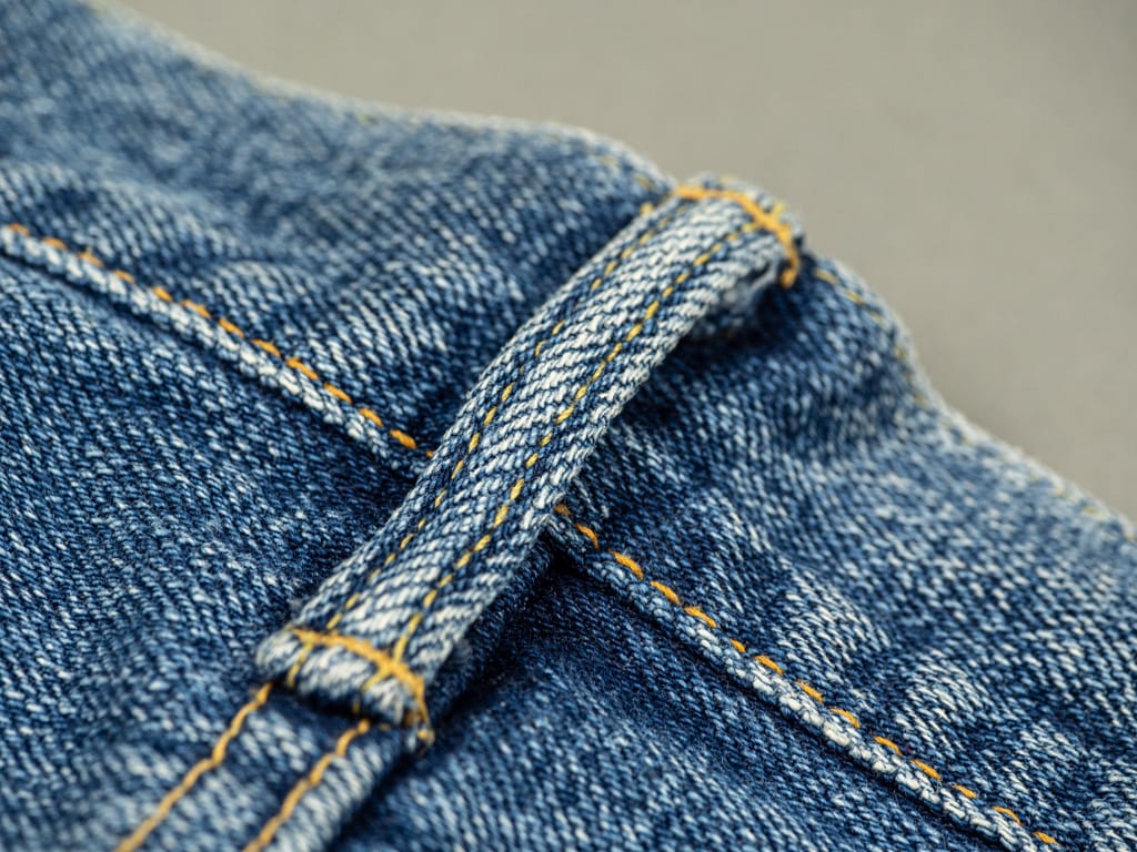 Tanuki Yurai Stonewash High Tapered Jeans Belt Loop