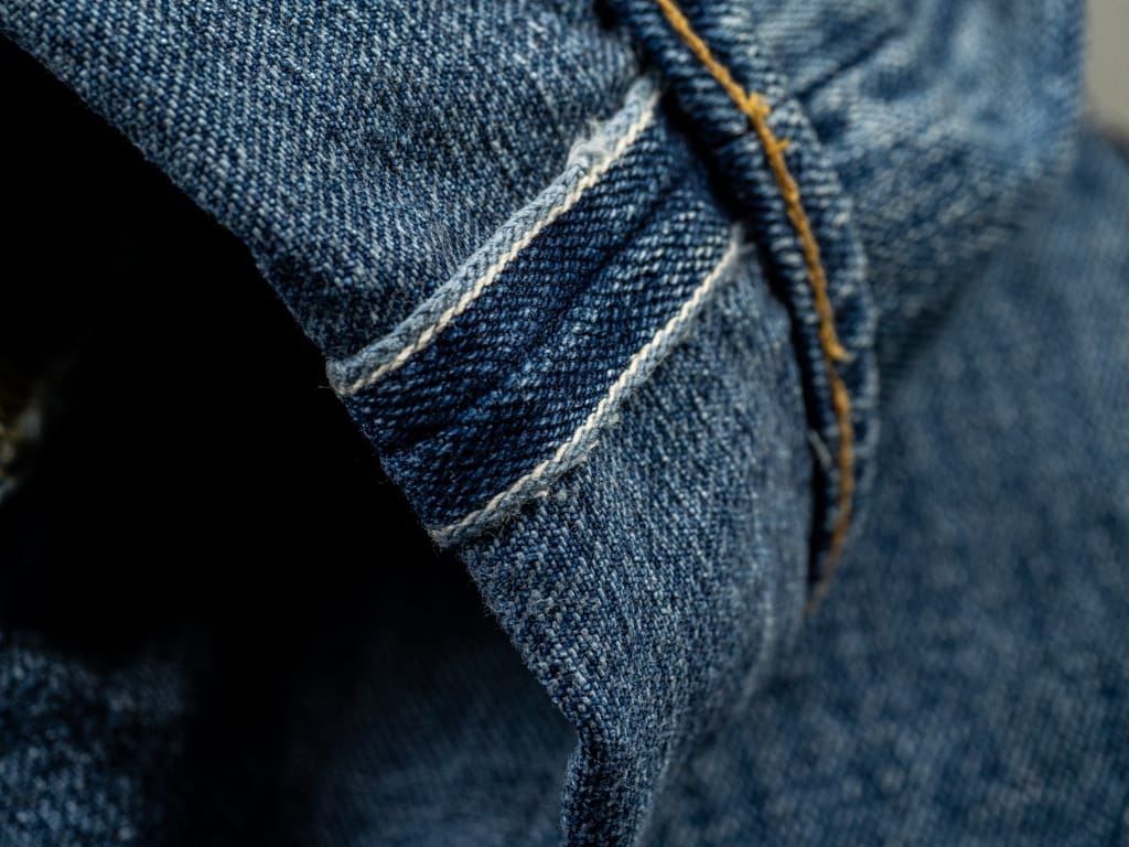 Tanuki Yurai Stonewash High Tapered Jeans Blue Selvedge