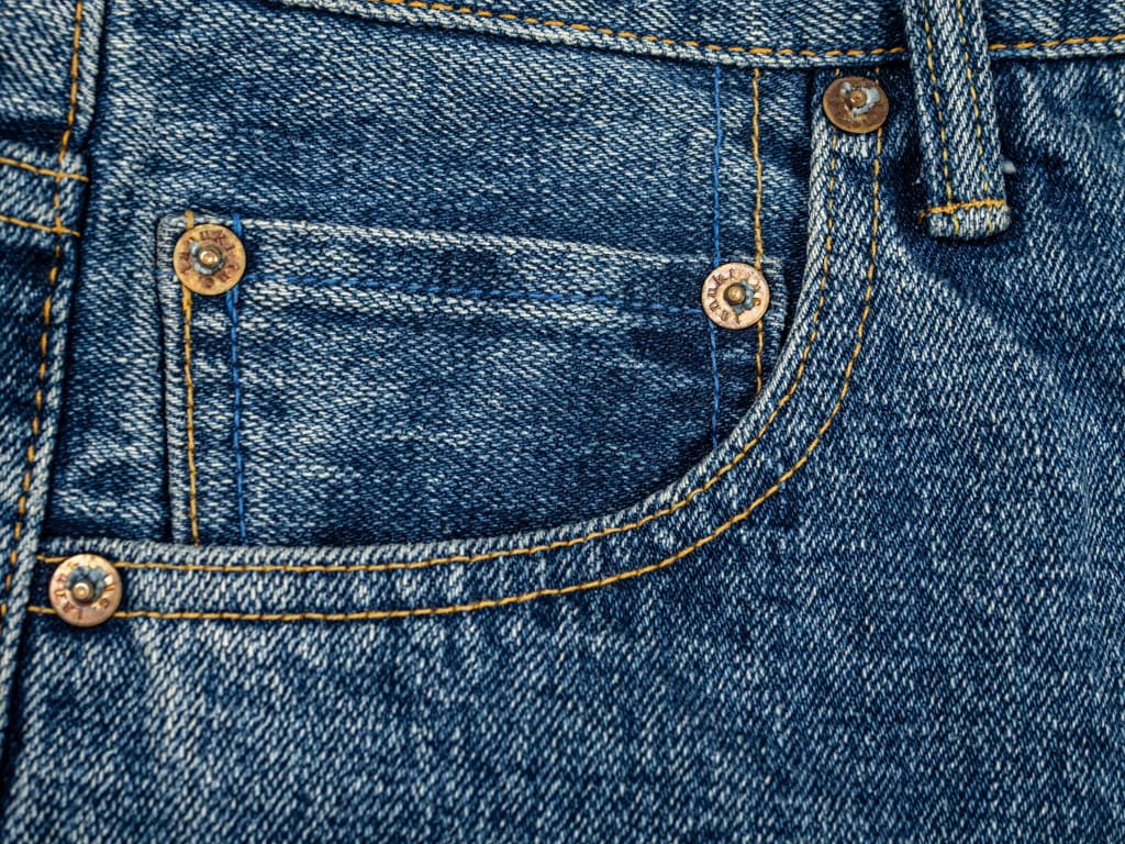 Tanuki Yurai Stonewash High Tapered Jeans Coin Pockets