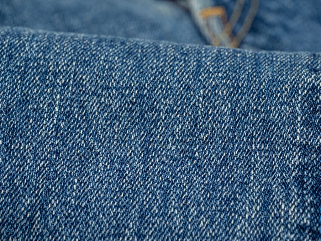 Tanuki Yurai Stonewash High Tapered Jeans Fabric