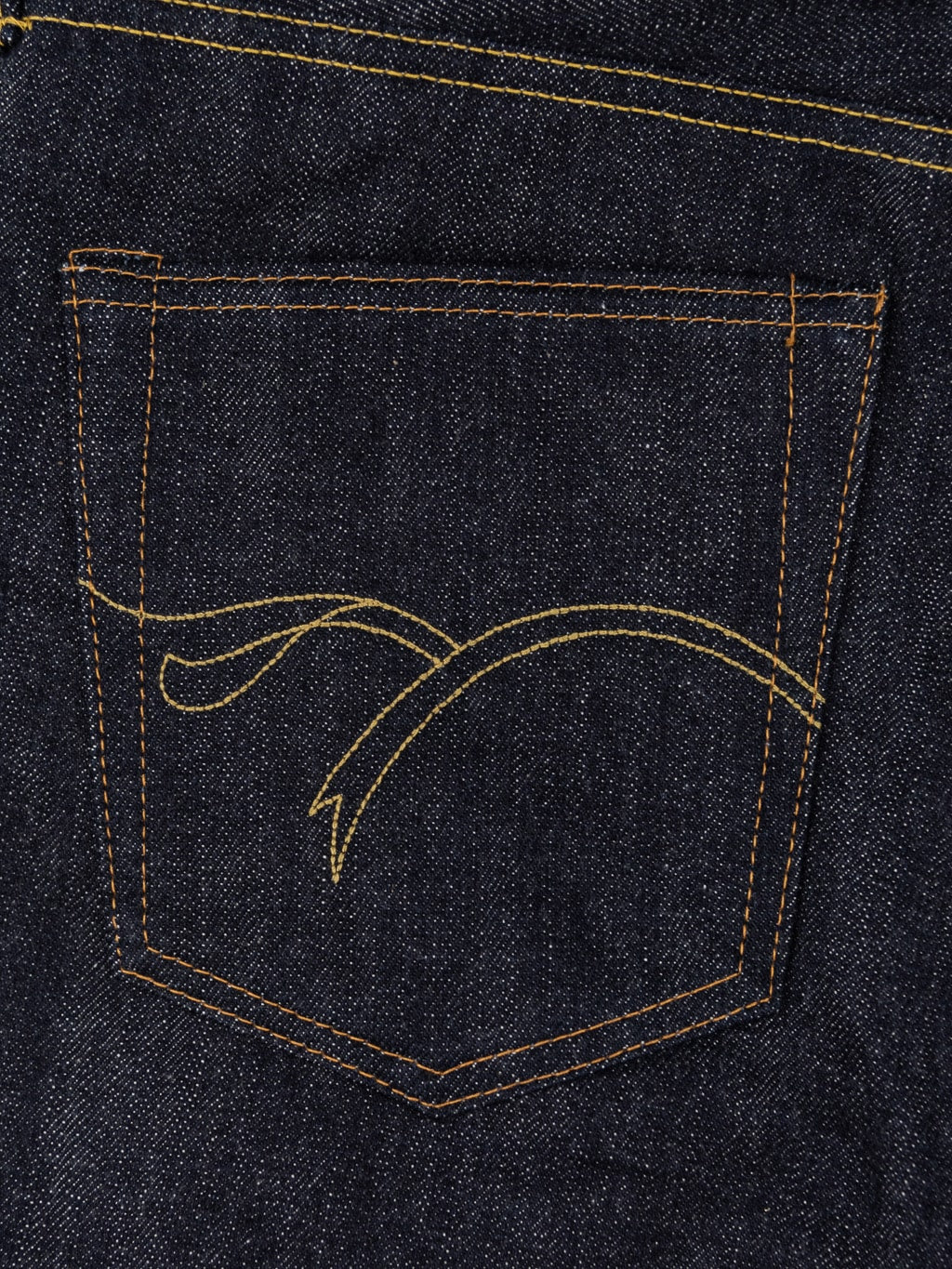 The Flat Head 3002 14.5oz Slim Tapered selvedge Jeans pocket detail