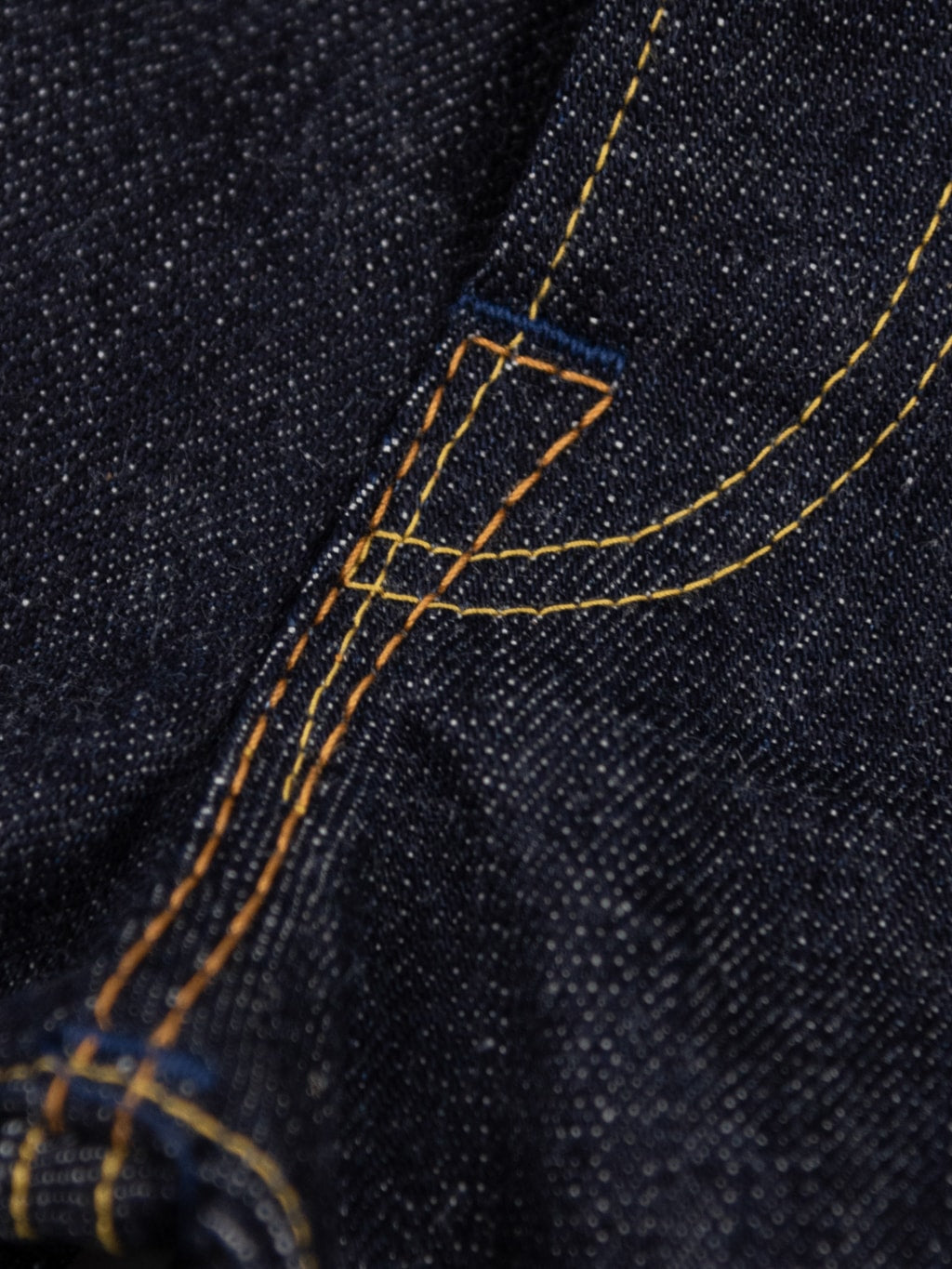The Flat Head 3002 14.5oz Slim Tapered selvedge Jeans stitchin