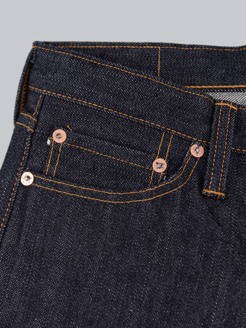 The Flat Head 3009 14.5oz straight tapered Jeans  detais