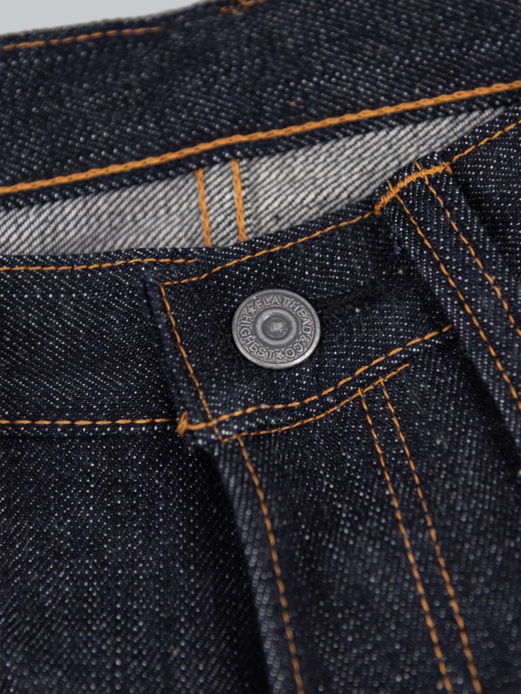 The Flat Head 3009 14.5oz straight tapered Jeans iron button
