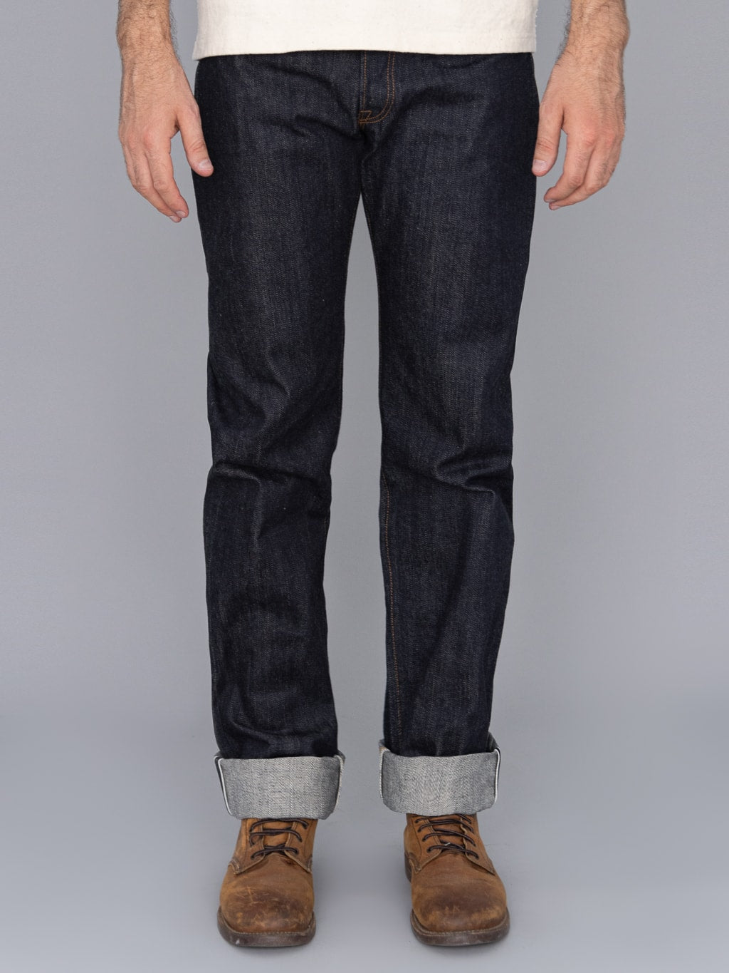 The Flat Head 3009 14.5oz straight tapered Jeans front