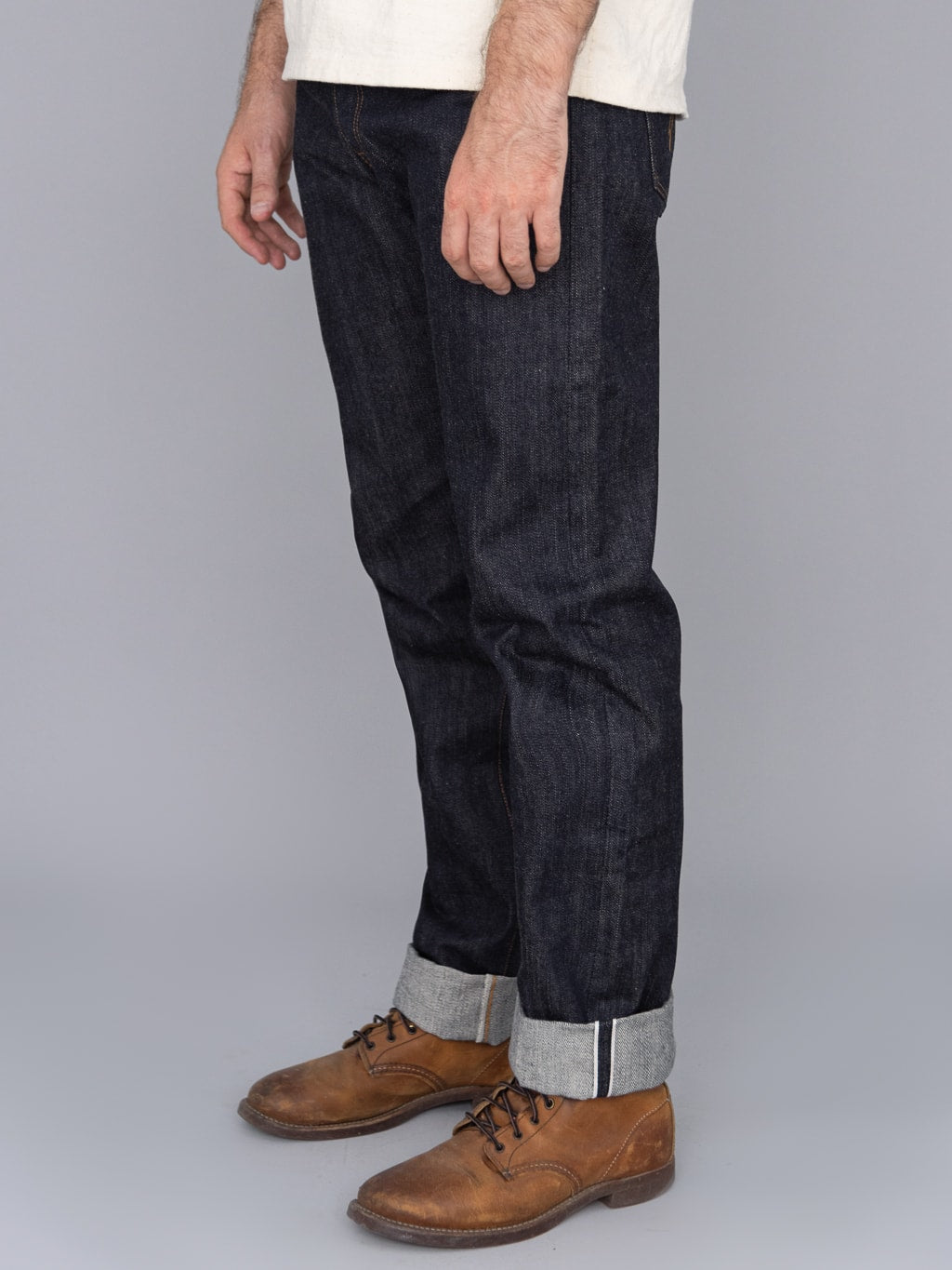 The Flat Head 3009 14.5oz straight tapered Jeans side