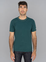 The Flat Head Loopwheeled Heavyweight Plain T-Shirt Dark Green
