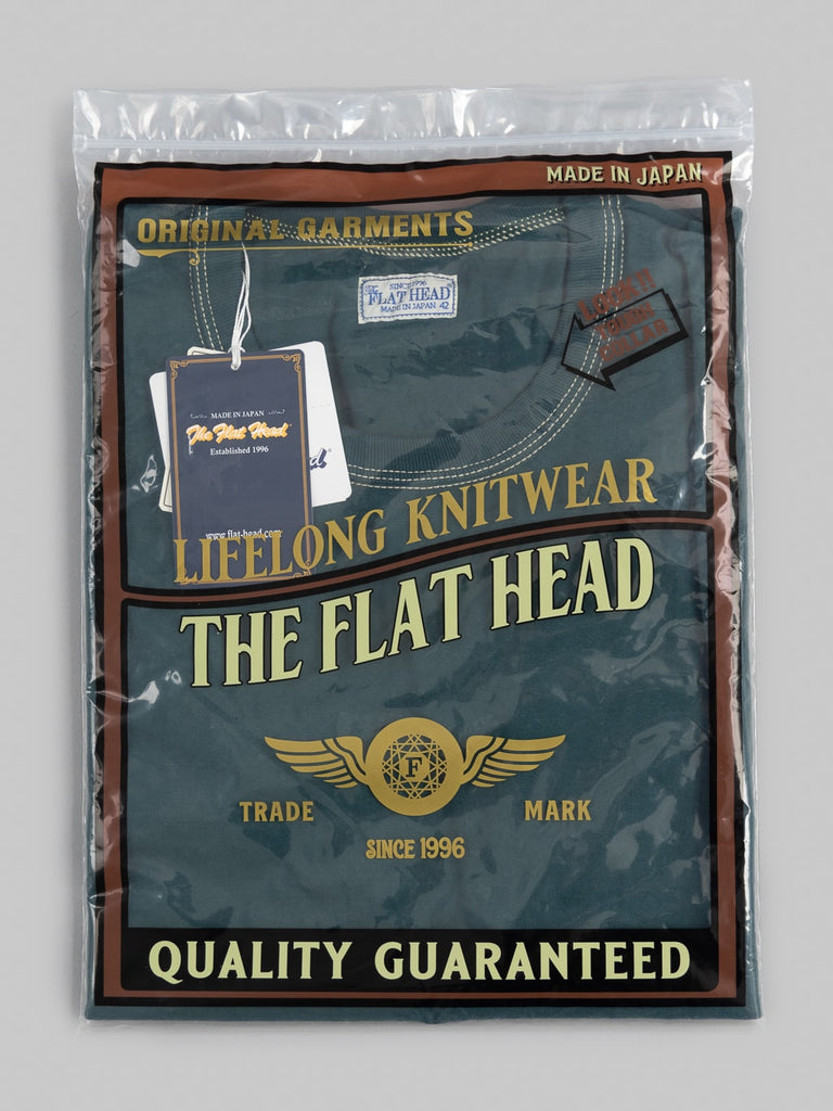 The Flat Head Loopwheeled Heavyweight Plain T-Shirt Dark Green