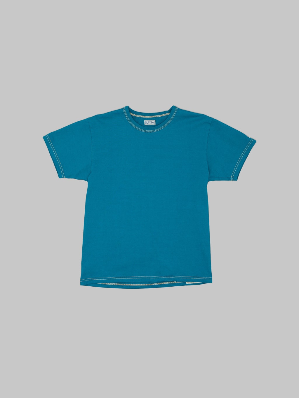 The Flat Head Plain Heavyweight TShirt turquoise front