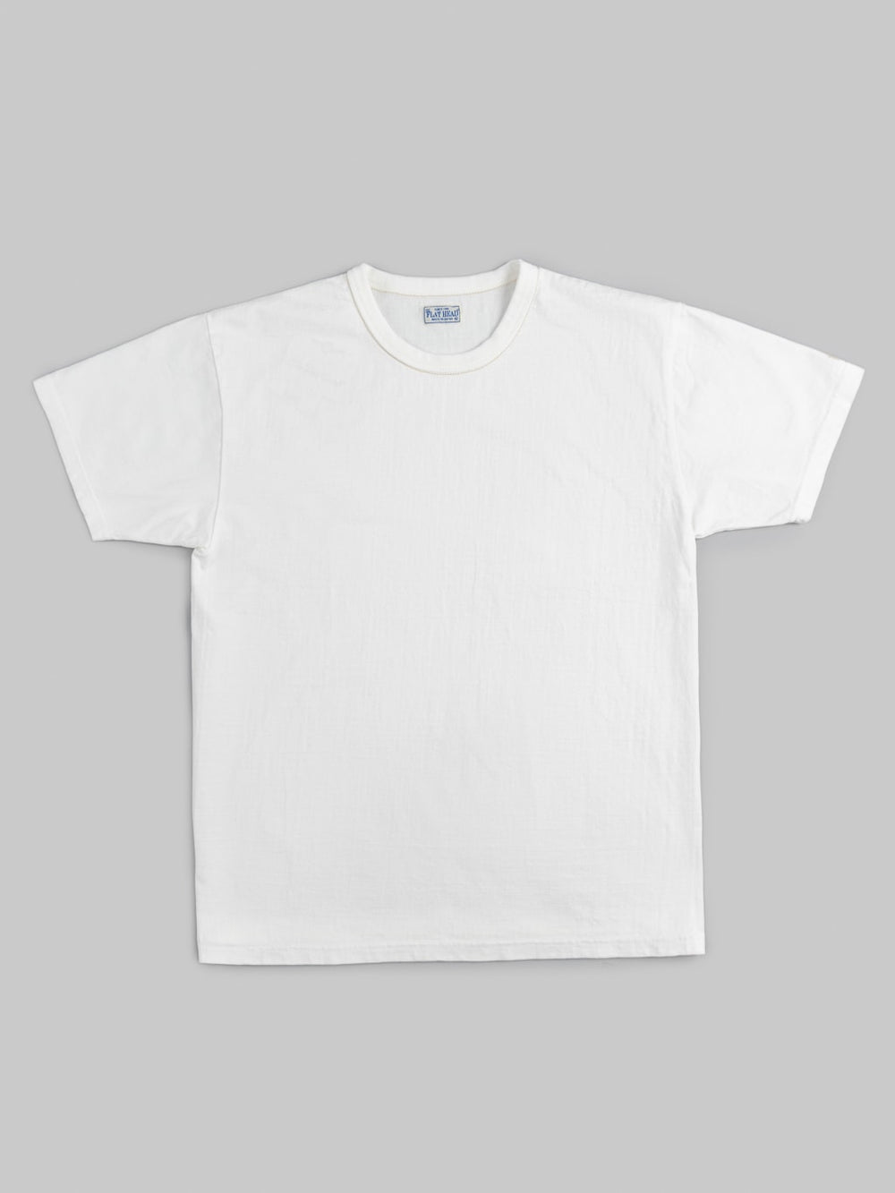 The Flat Head Loopwheeled Heavyweight Plain T-Shirt White