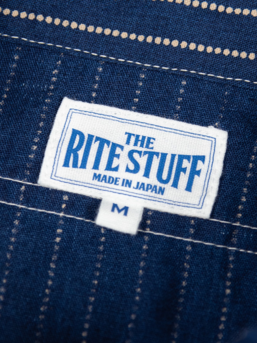 The Rite Stuff Bulldog Wabas Work Shirt Indigo brand label