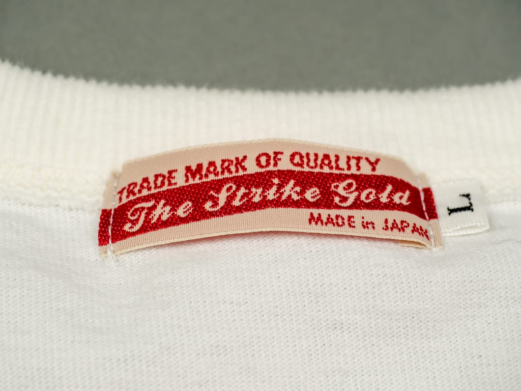 The Strike Gold Loopwheeled TShirt White Cotton Tag