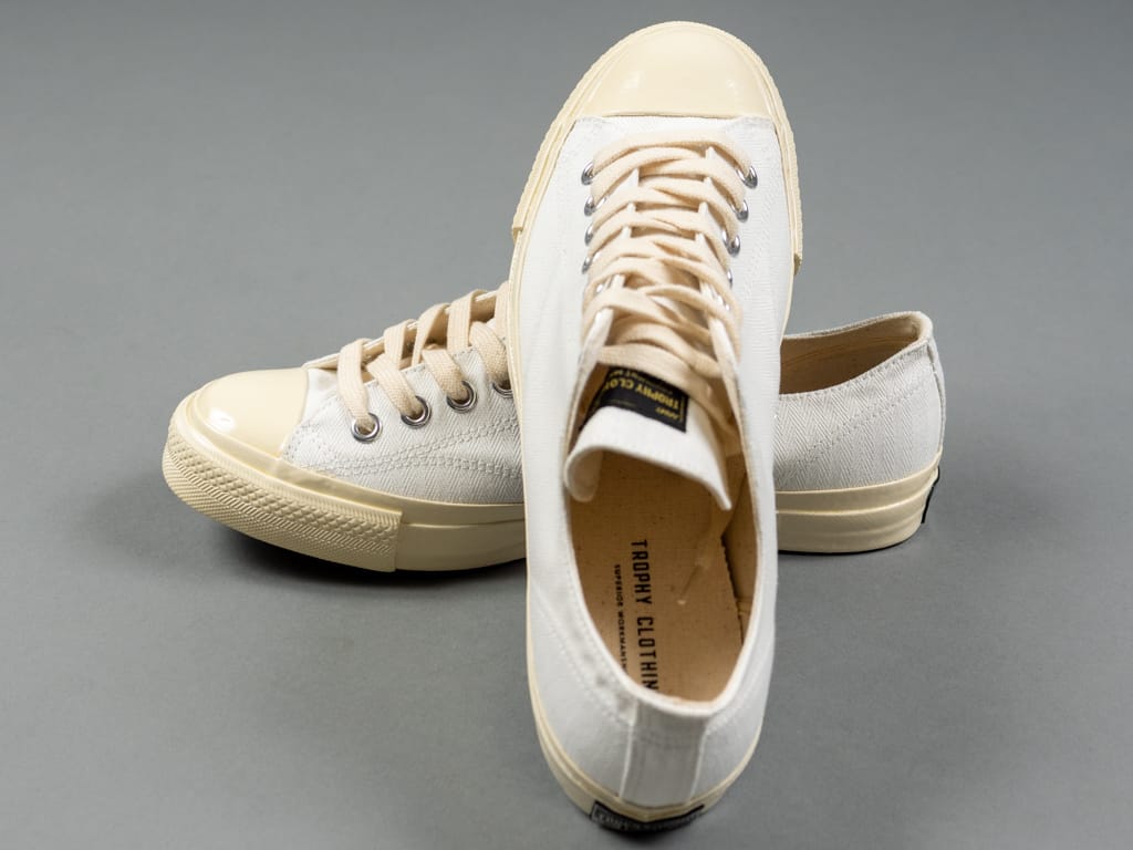 Trophy Clothing Mill Trainers Low-Top White x Cream Military Inspired