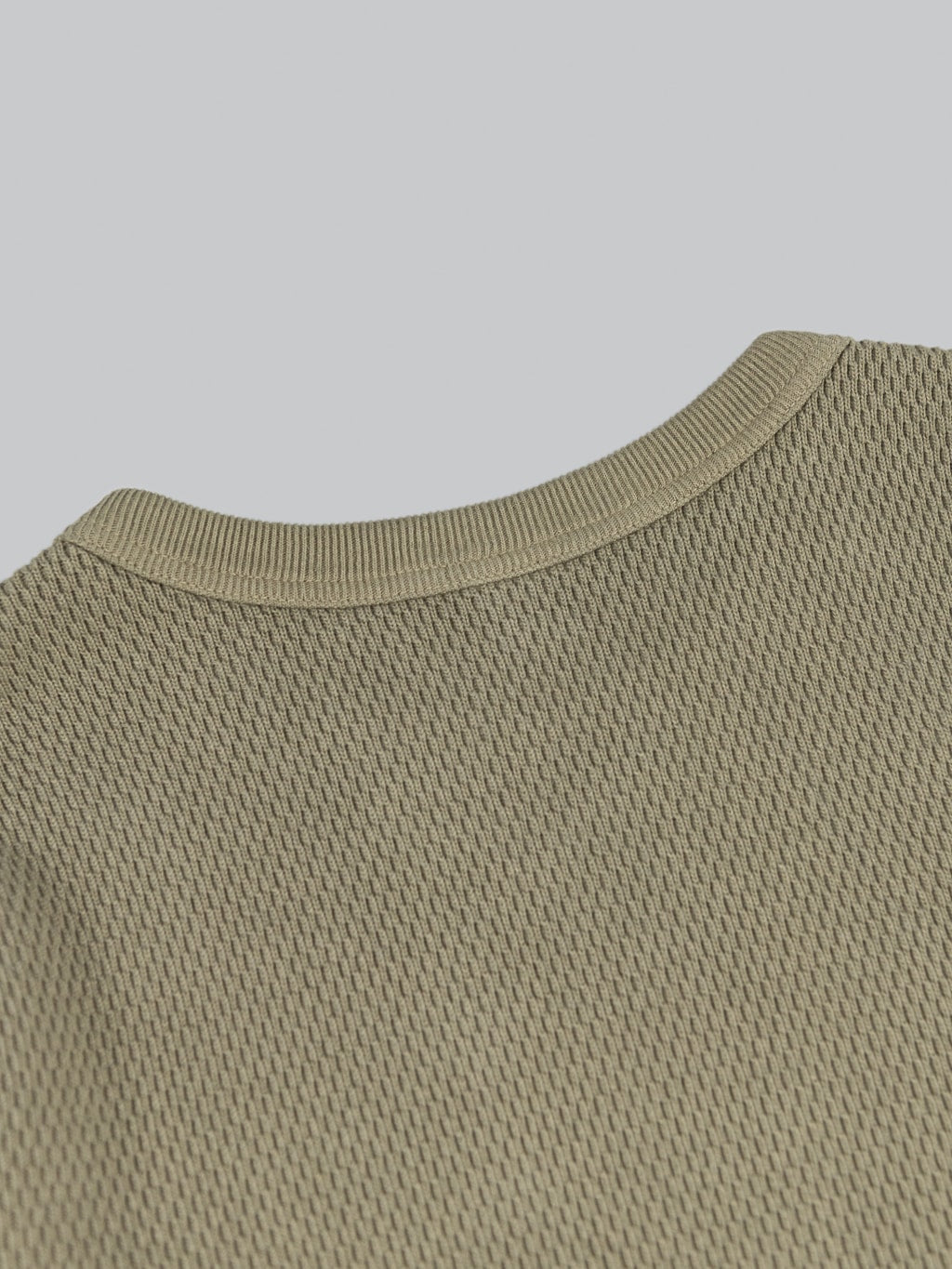 UES Double Honeycomb Thermal TShirt Olive texture