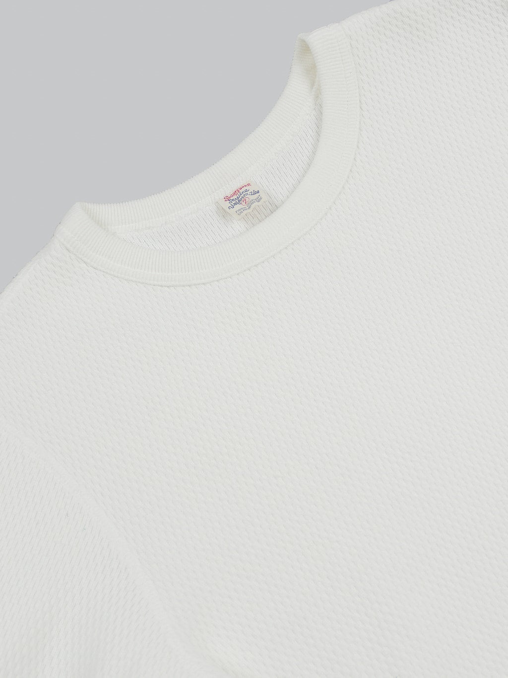 UES Double Honeycomb Thermal tshirt Off White collar