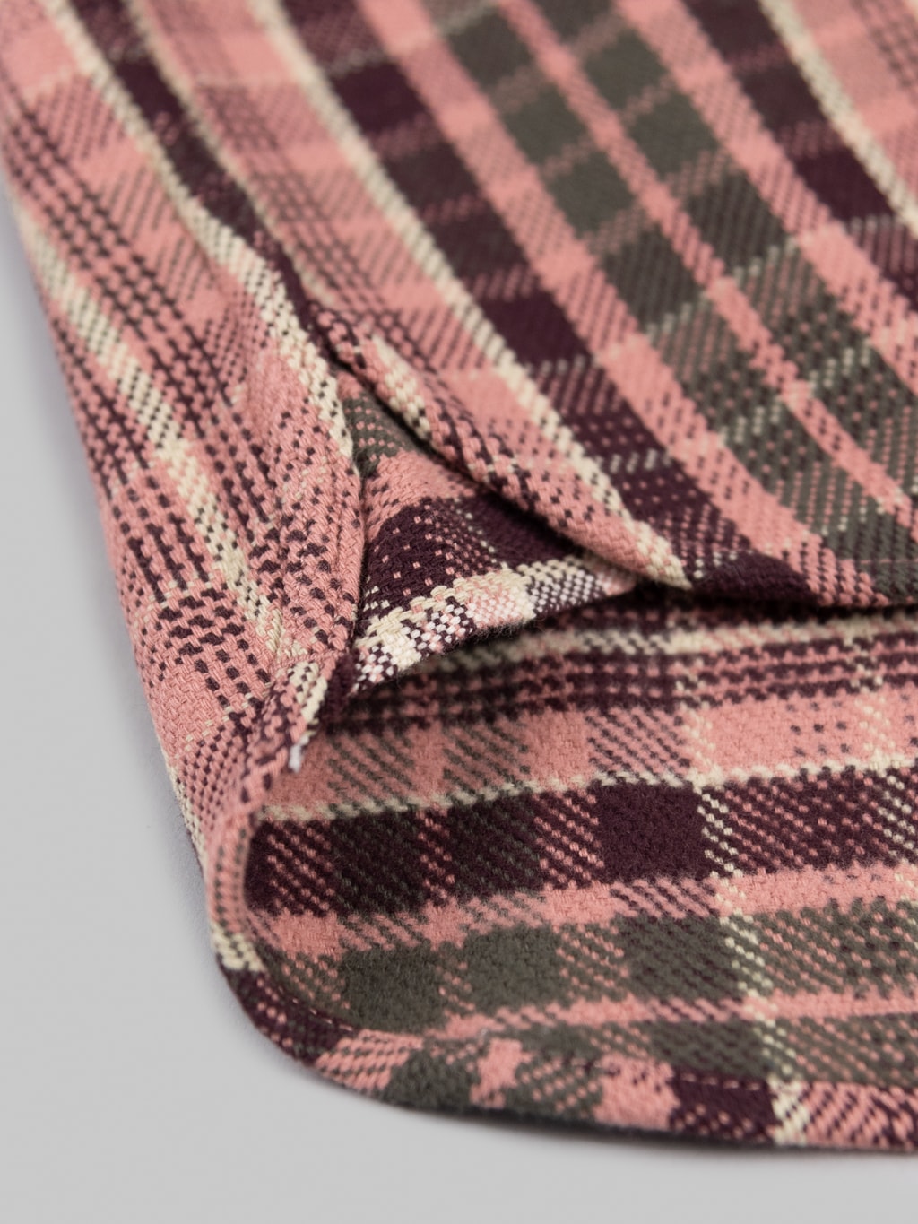 UES Heavy selvedge Flannel Shirt pink selvedge