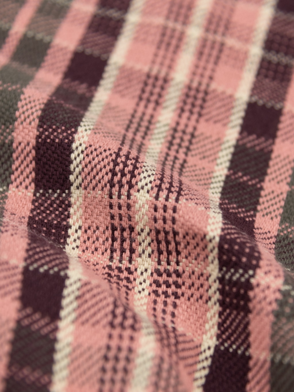 UES Heavy selvedge Flannel Shirt pink texture