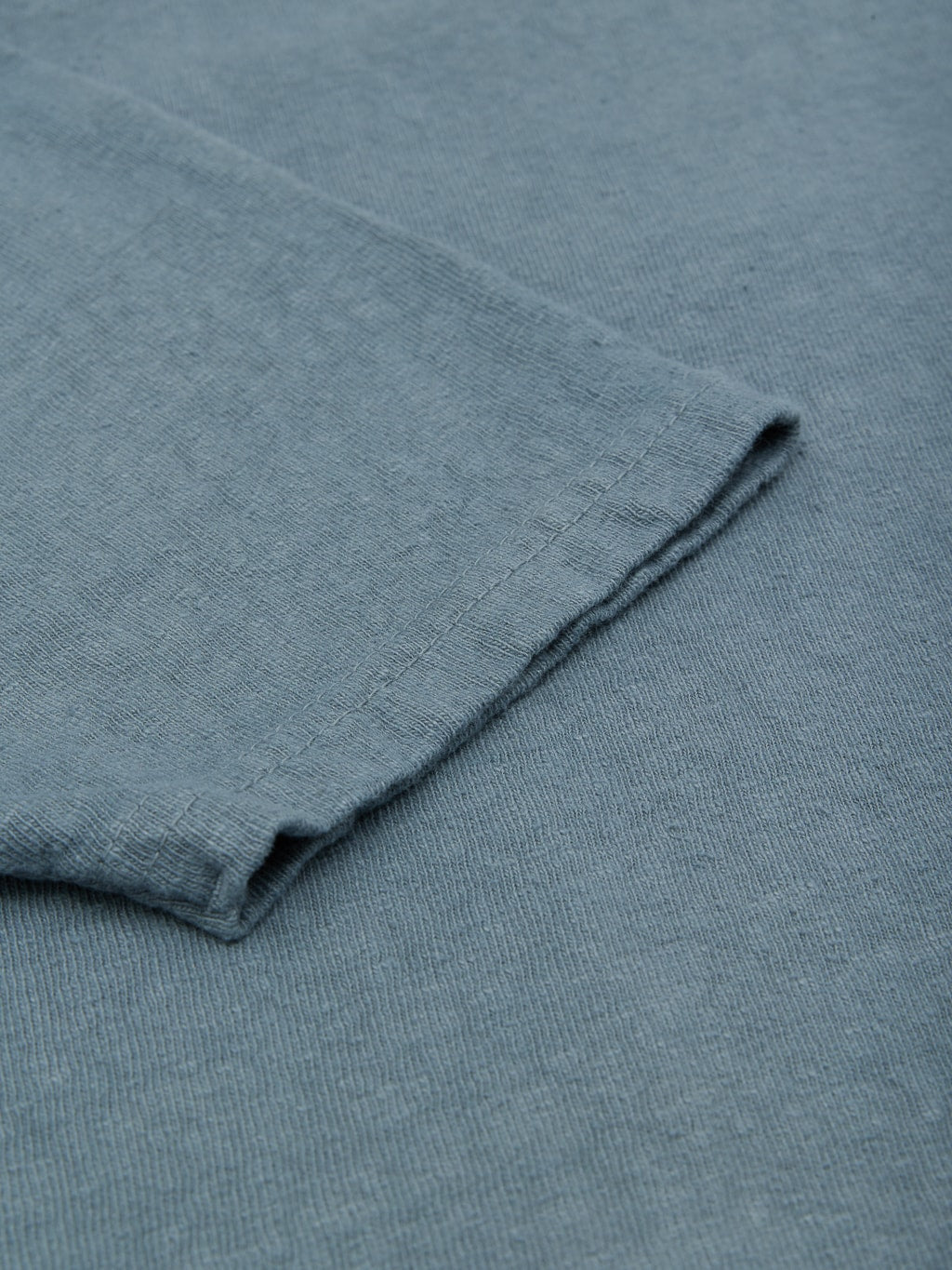 UES No 8 Slub Nep Short Sleeve Tshirt Grey fabric closeup