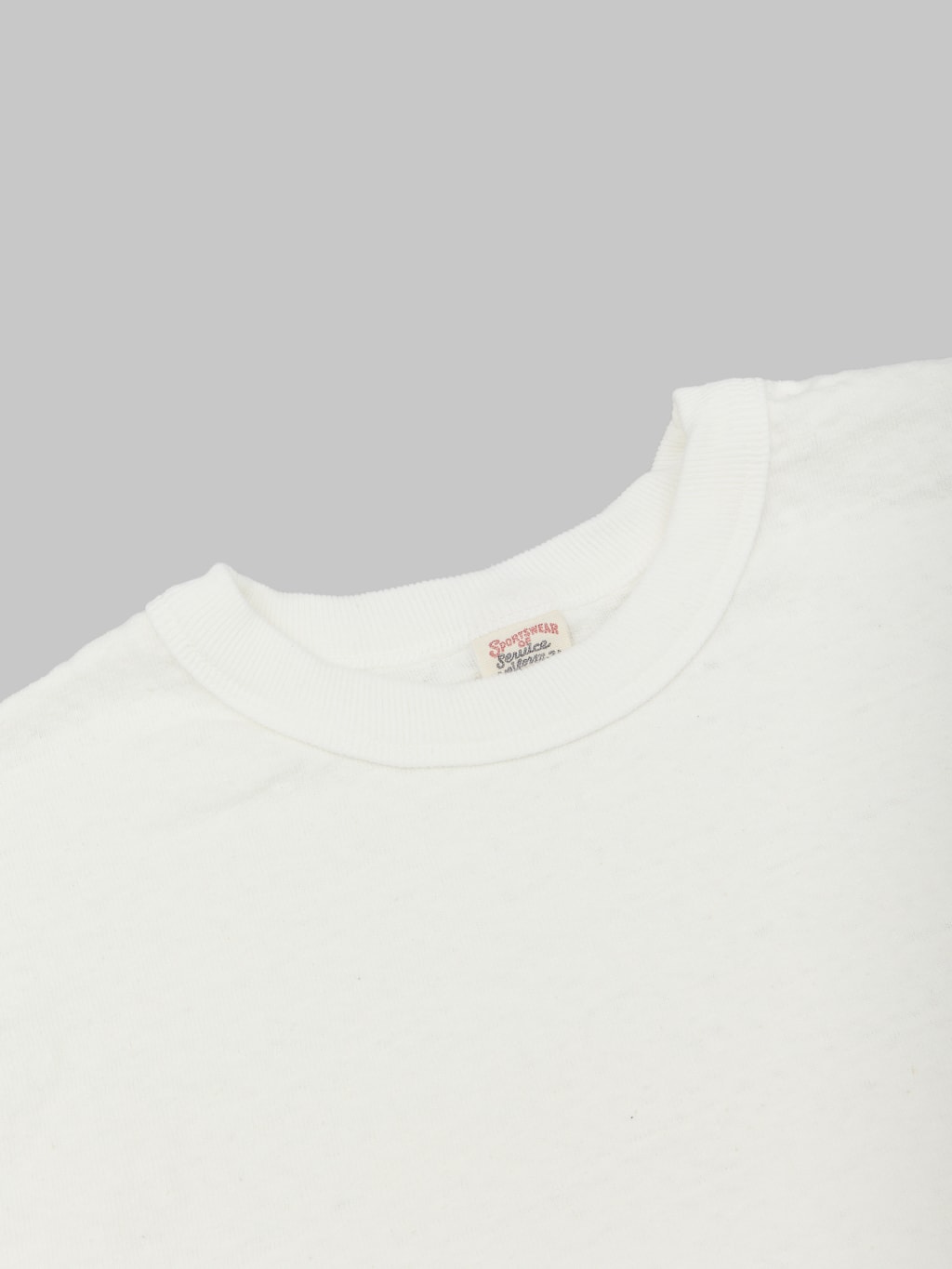 UES No 8 Slub Nep Short Sleeve Tshirt White collar detail
