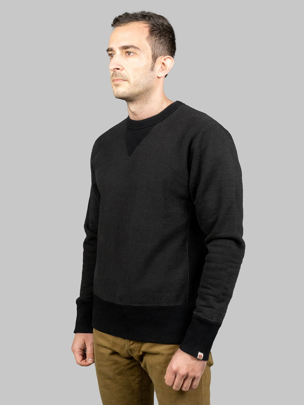 UES Puca Purcara Loopwheeled Sweatshirt Black model side fit