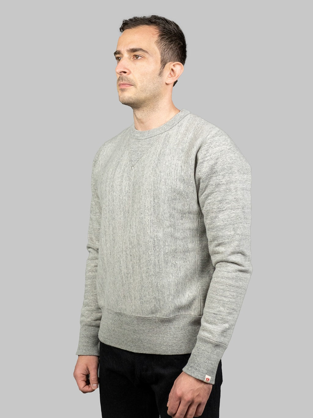 UES Puca Purcara Loopwheeled Sweatshirt grey heavyweight  model back fit