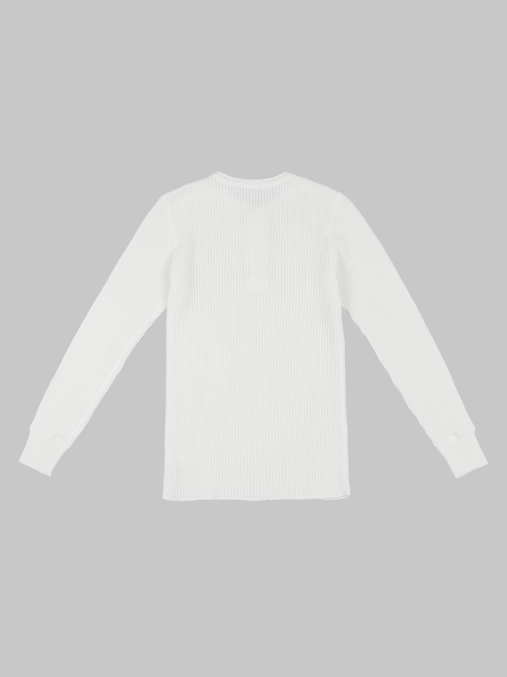 UES Thermal Big Waffle Henley TShirt Off White back