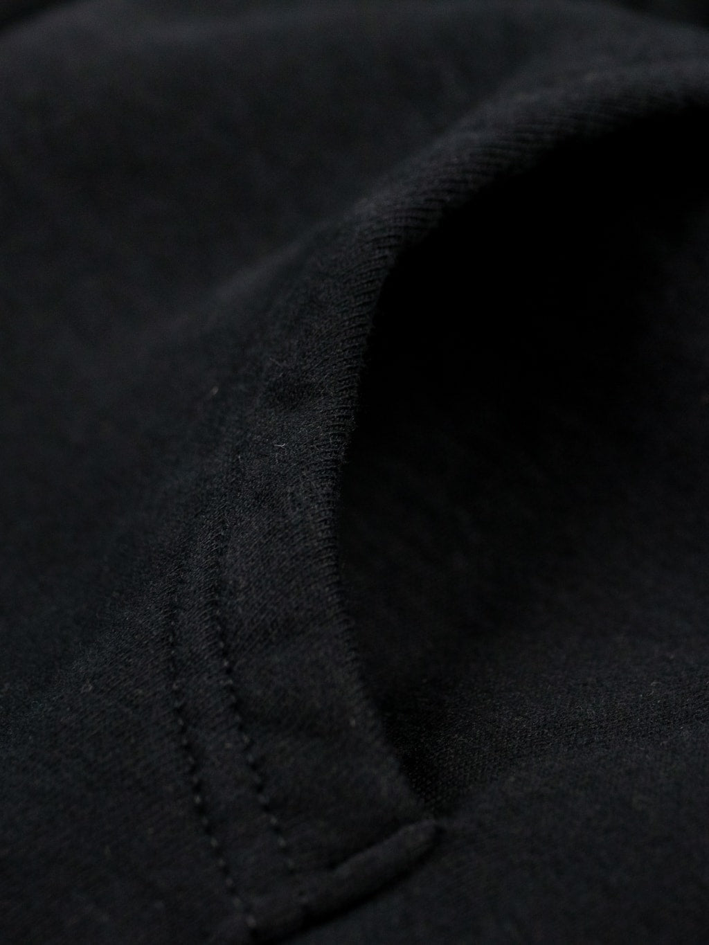 UES hoodie Zip Parka black pocket closeup