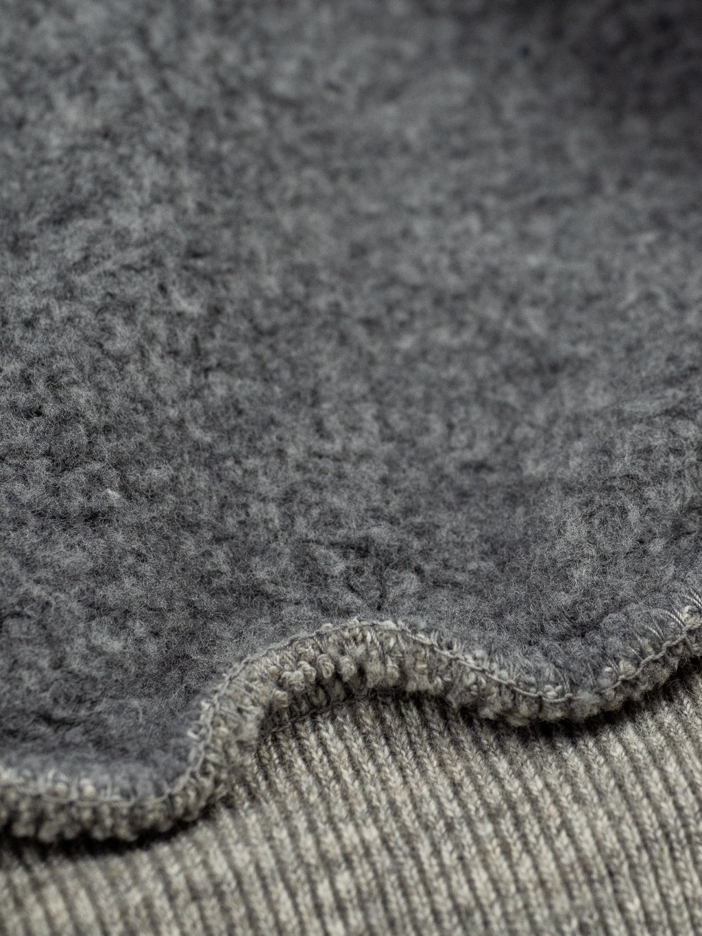 UES hoodie Zip Parka grey cotton fabric interior