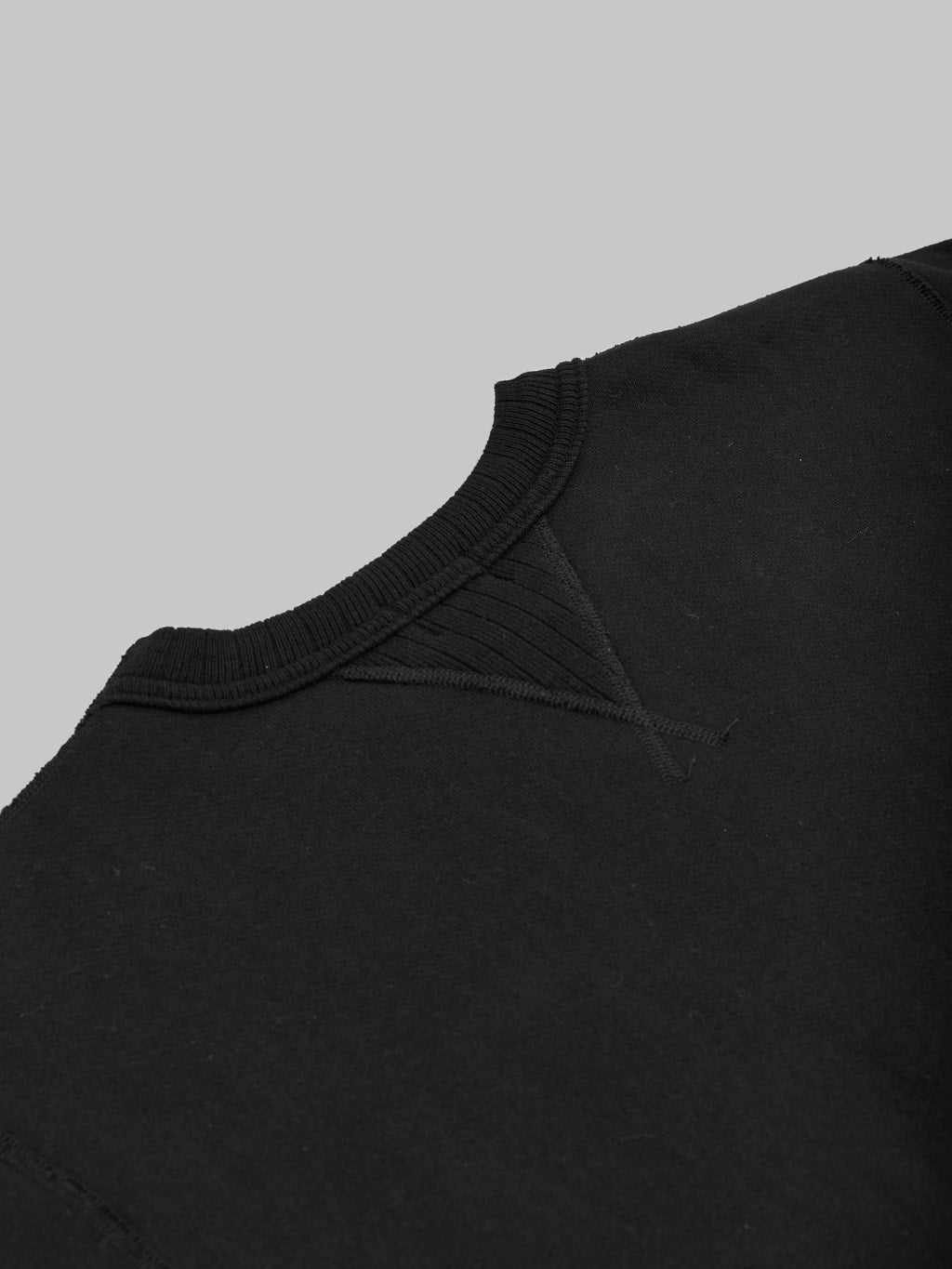 Whitesville cotton Loopwheel Sweatshirt Black collar back