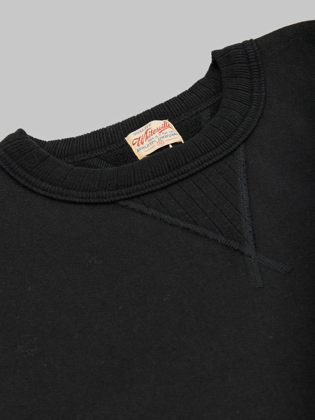 Whitesville cotton Loopwheel Sweatshirt Black v seams