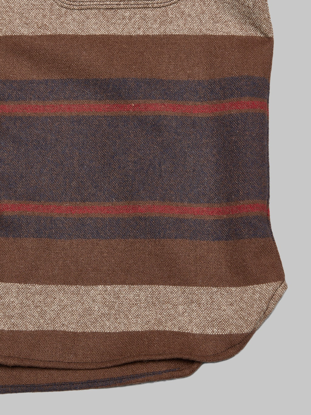 freenote cloth benson brown stripe classic wool overshirt pattern