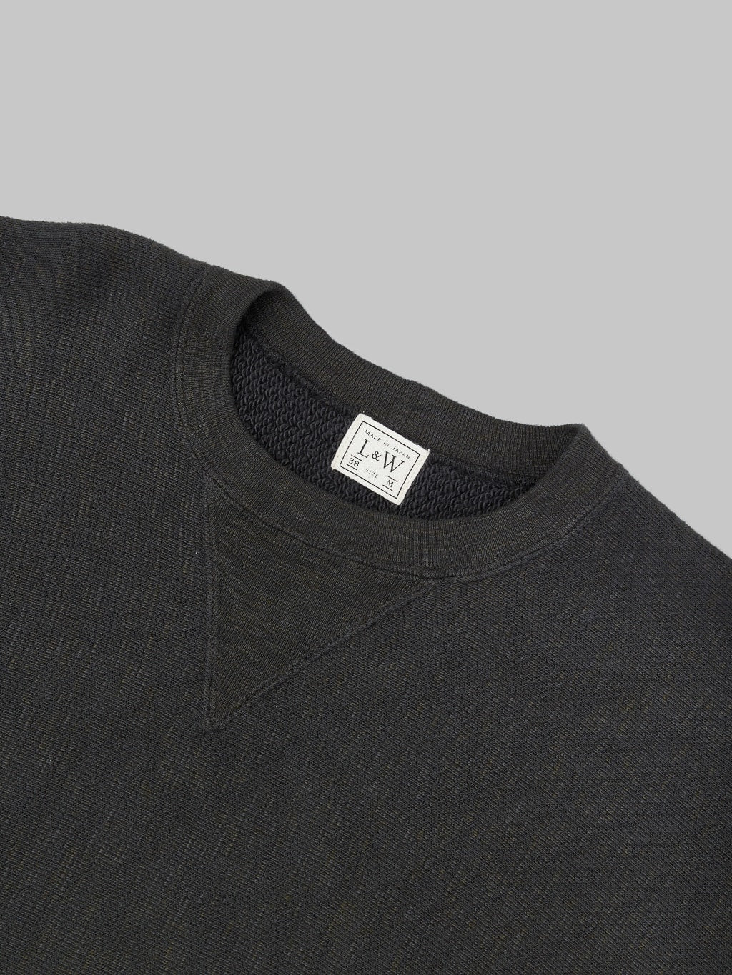 loop and weft big loopback fleece side panel sweatshirt black collar