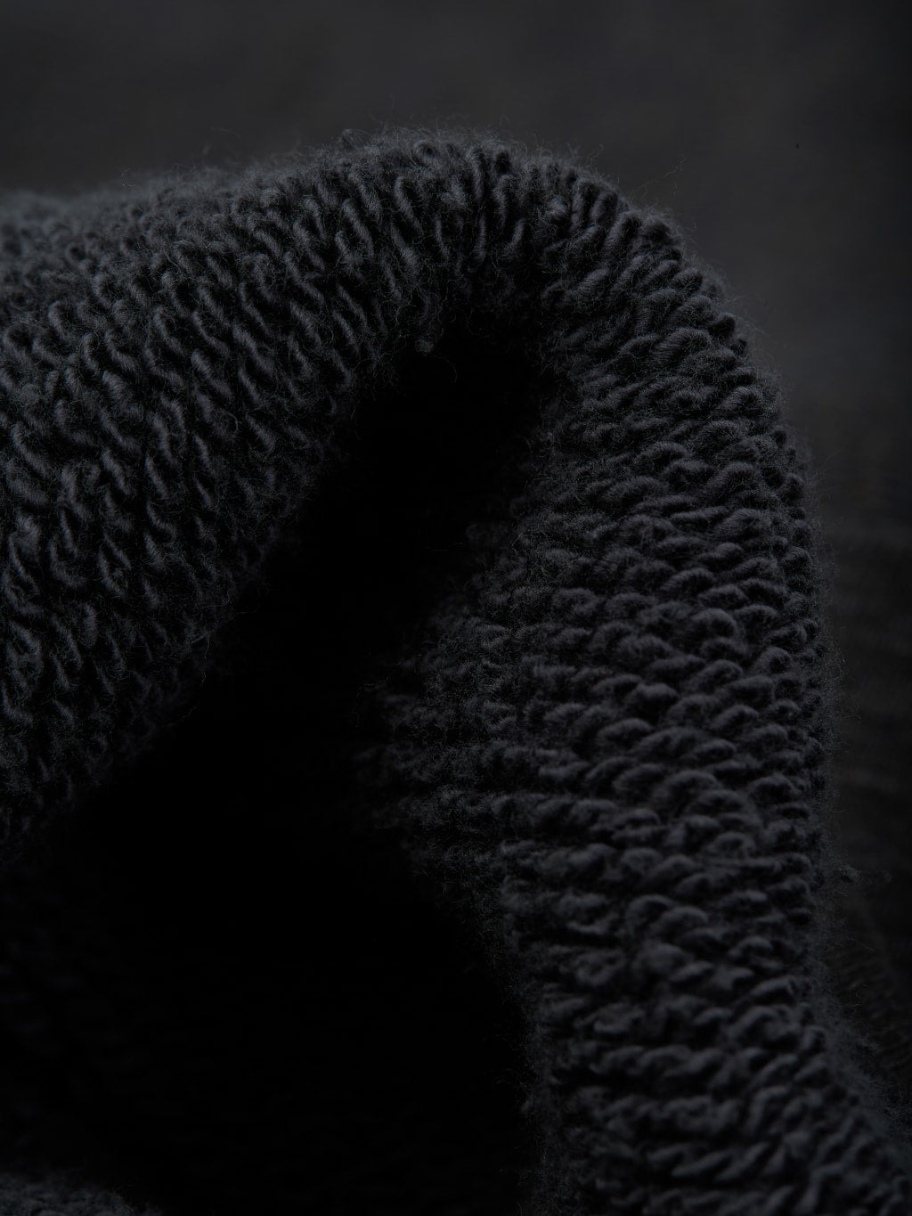 loop and weft big loopback fleece side panel sweatshirt black fabric