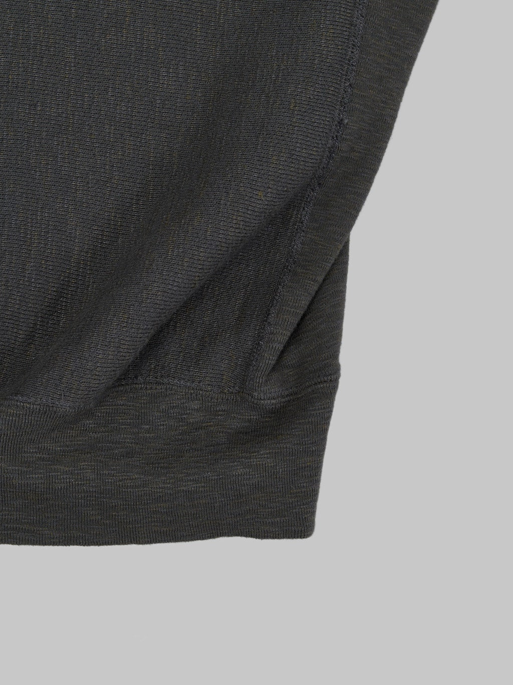 loop and weft big loopback fleece side panel sweatshirt black hem