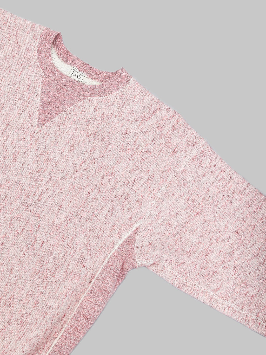 loop and weft big loopback fleece side panel sweatshirt cherry sleeve